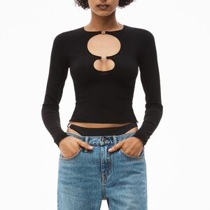 Alexander Wang Crystal Cut-Out Top